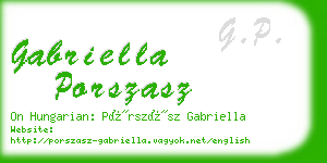 gabriella porszasz business card